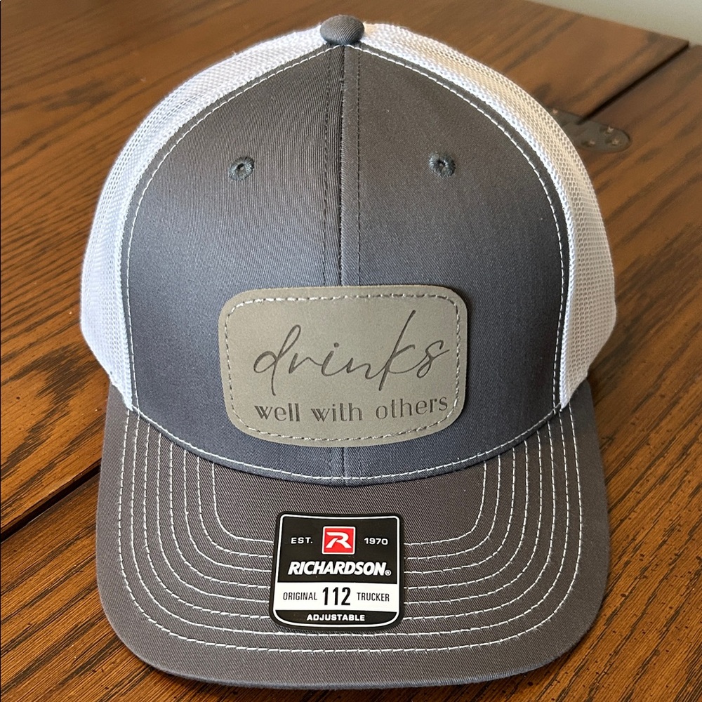 Richardson 112 Gray and White Trucker Hat